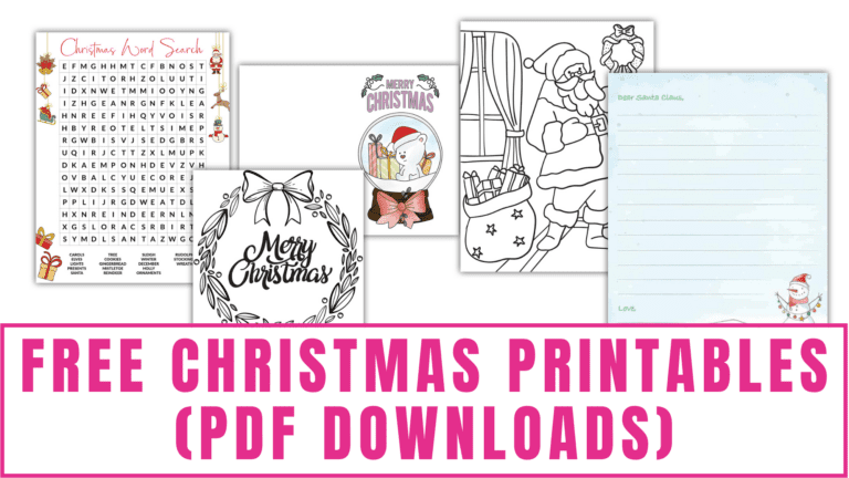 Free Christmas Printables PDF Downloads