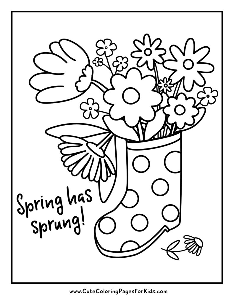 Free Coloring Sheets Spring Printable Free Coloring Sheet Printables