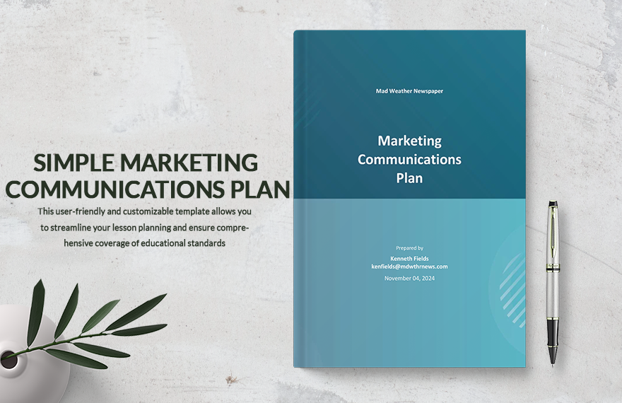 Free Communication Plan Templates Editable And Printable