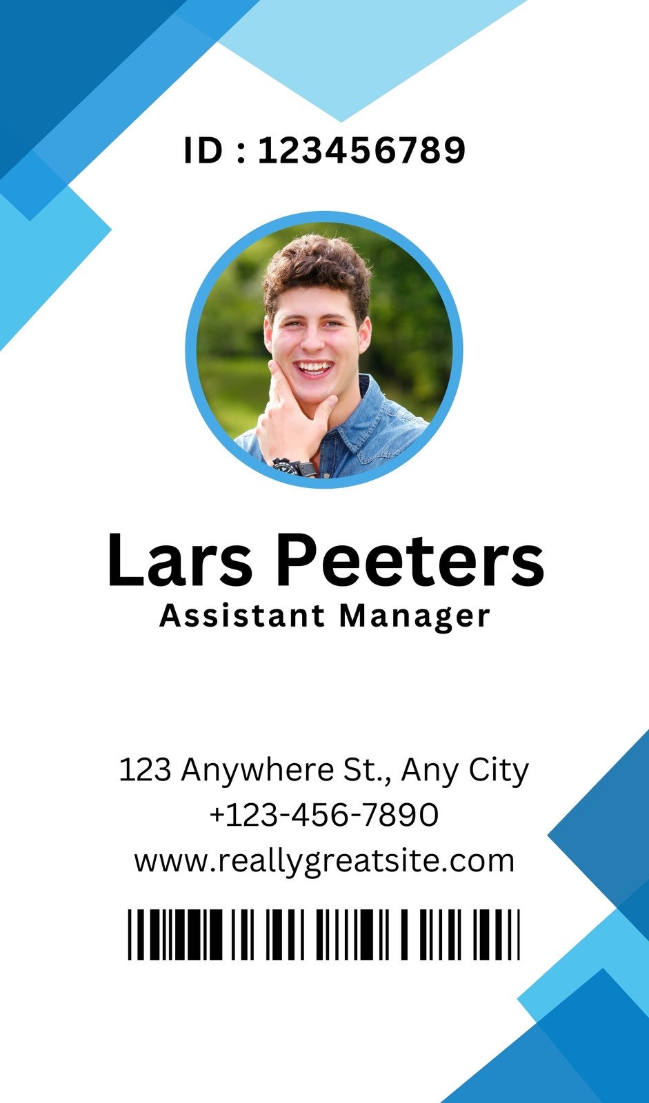 Free Customizable Professional ID Card Templates Canva Worksheets 