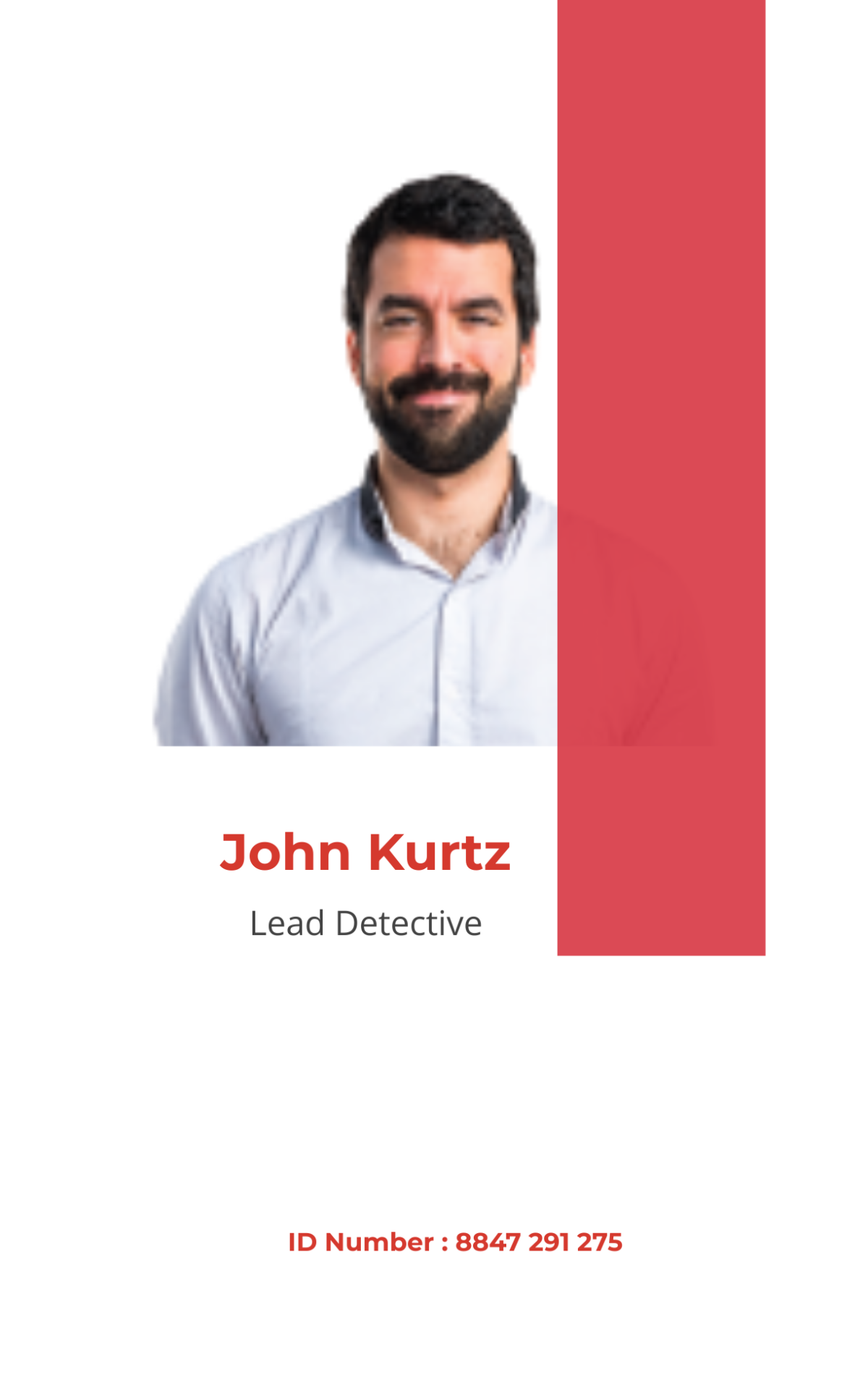 Free Detective ID Card Template To Edit Online