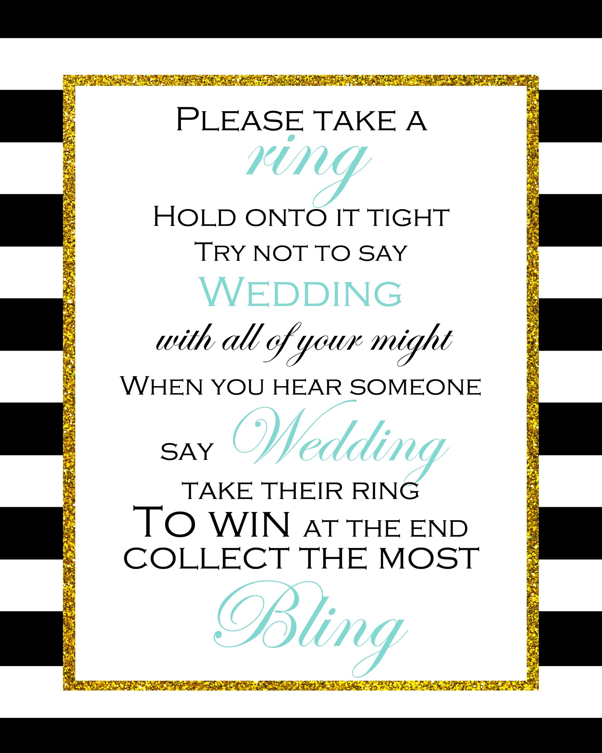 FREE Don 39 t Say Wedding Game Magical Printable