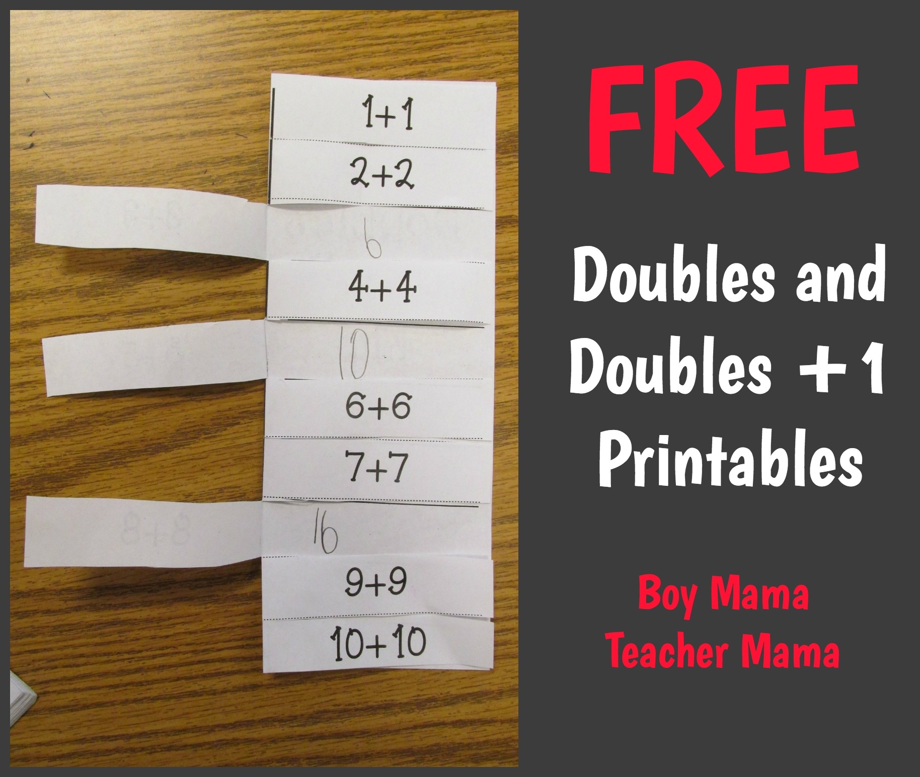FREE Doubles And Doubles 1 Printables Boy Mama Teacher Mama