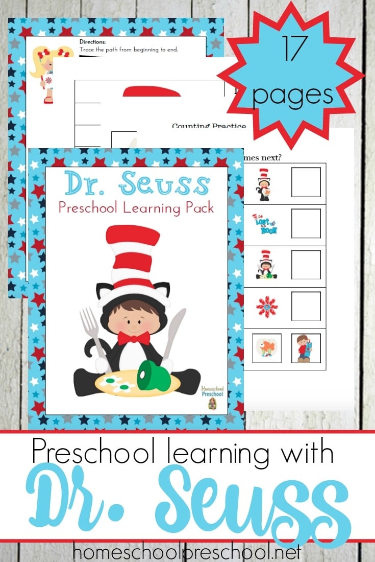 dr seuss preschool activities printables