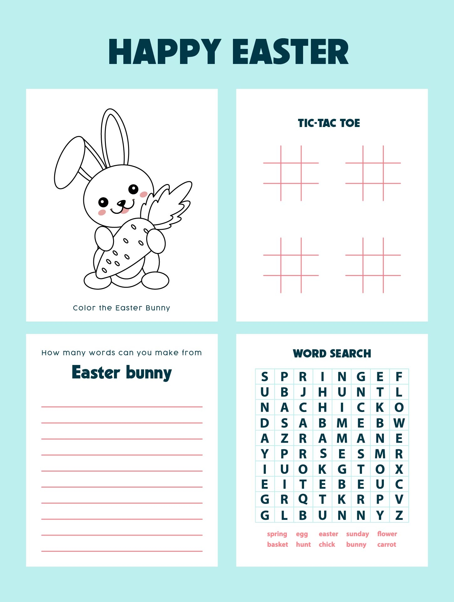 Free Easter Printable Word Games Printablee