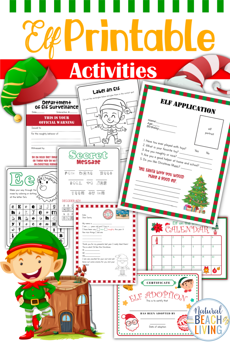 elf on the shelf printable activities
