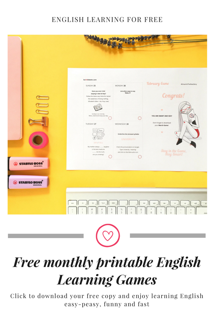 Free English Learning Printables English Vocabulary And Grammar 