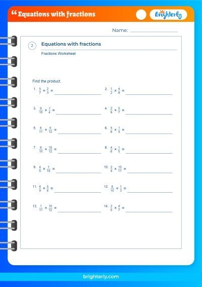 FREE Equations With Fractions Worksheets PDFs Brighterly Worksheets 