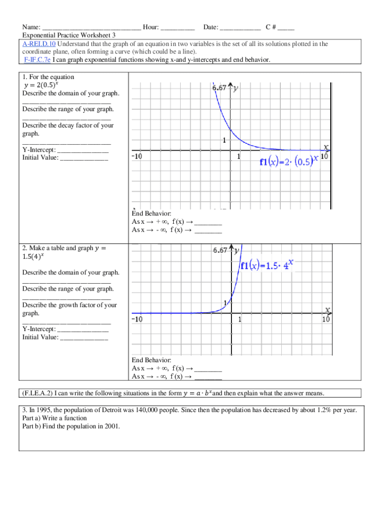 Free Exponential Word Problems Worksheet Download Free Exponential 