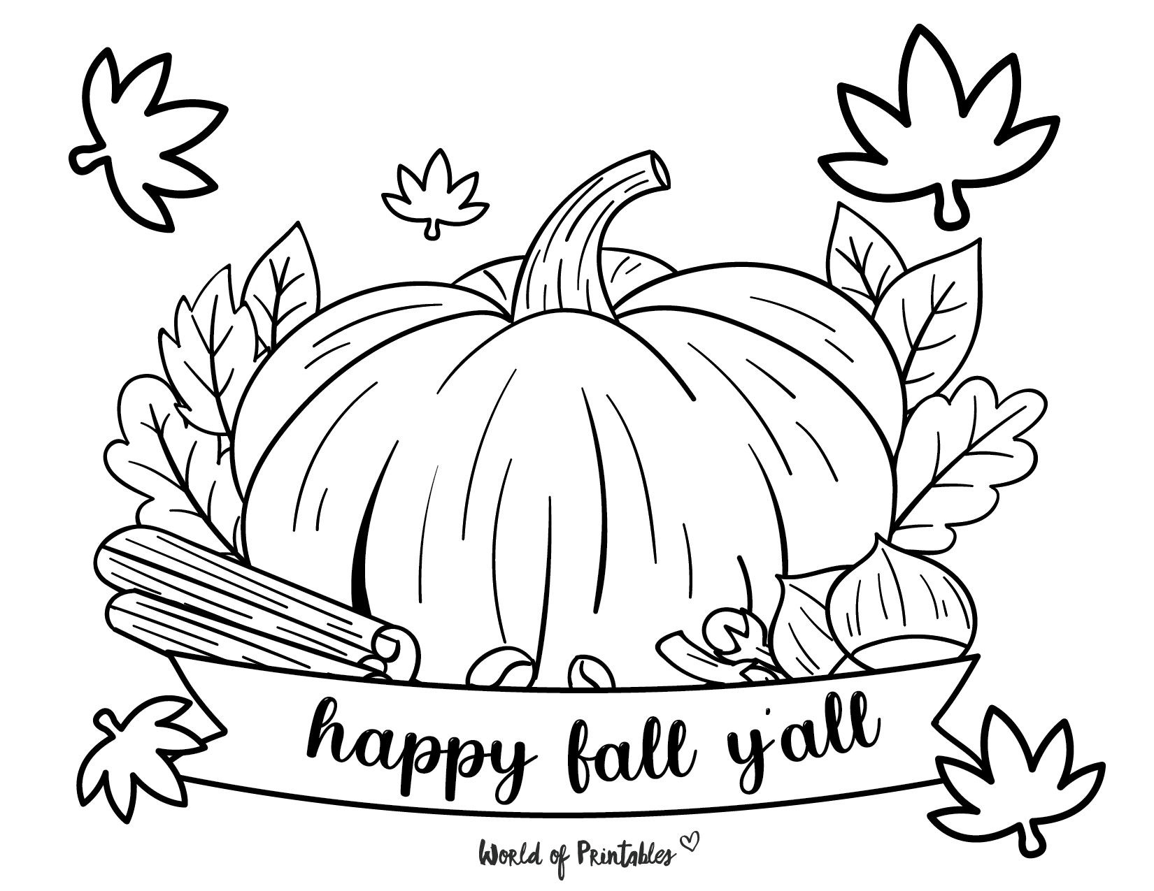 Free Fall Coloring Pages Printable Embrace The Beauty Of Autumn