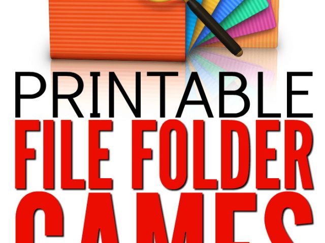 Free File Folder Game Templates 75 Free Printable File Folder Games For
