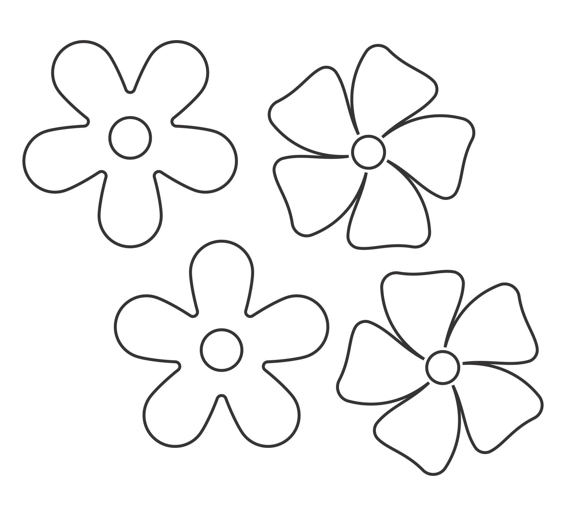 free printable flower stencil designs