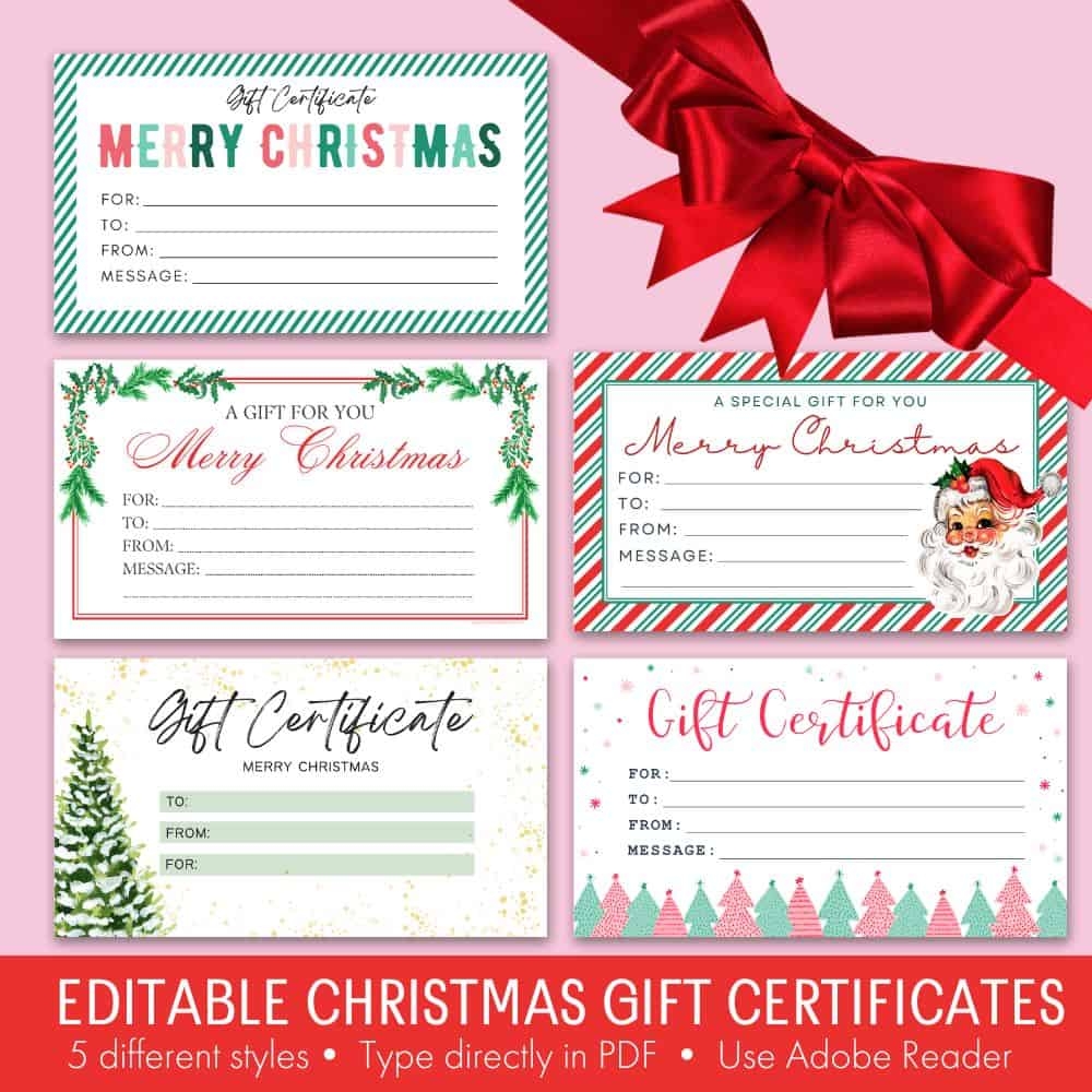 Free Free Printable Christmas Gift Cards Templates Download Free Free 