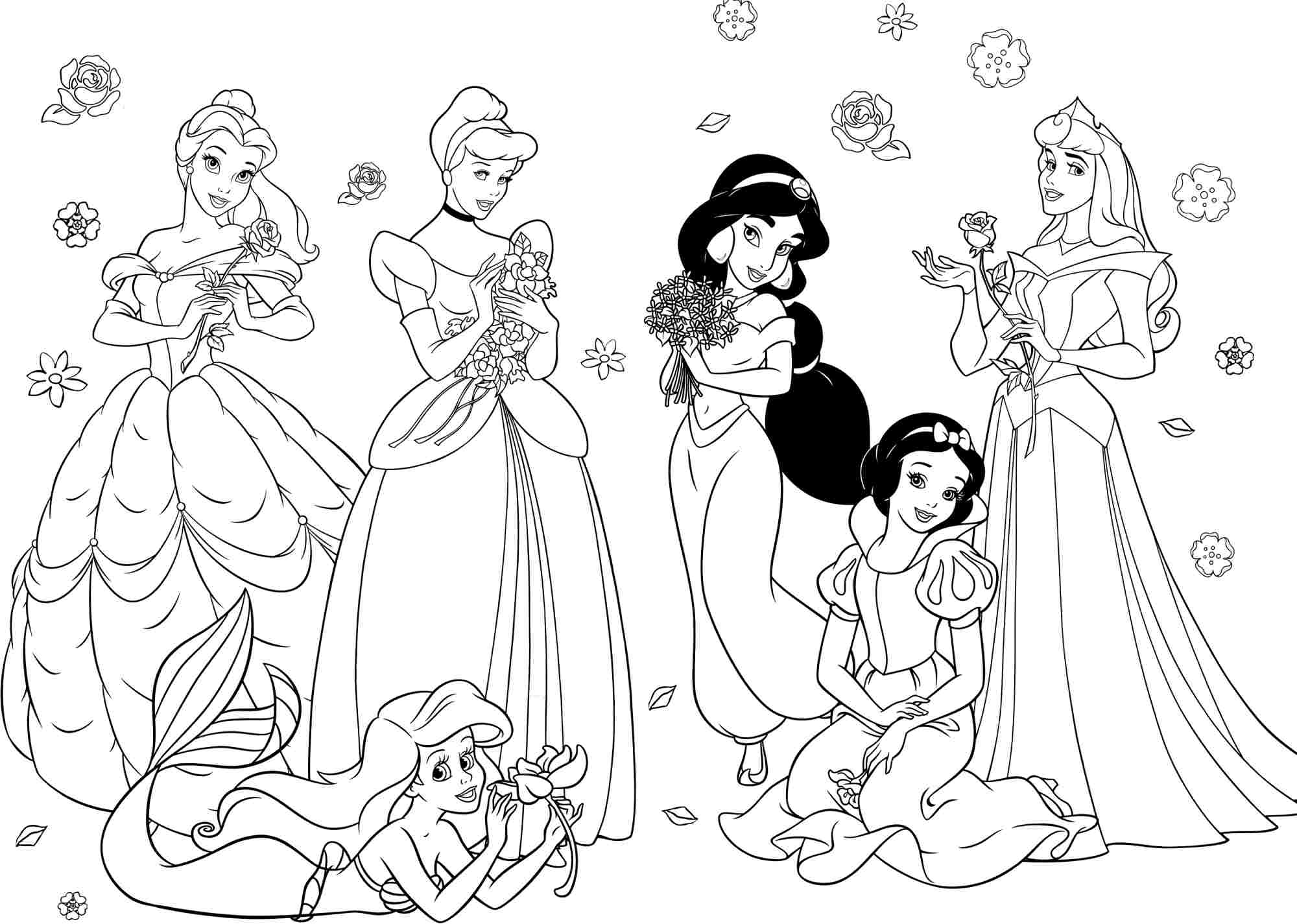 Free Free Printable Disney Princesses Coloring Page Download Free Free 