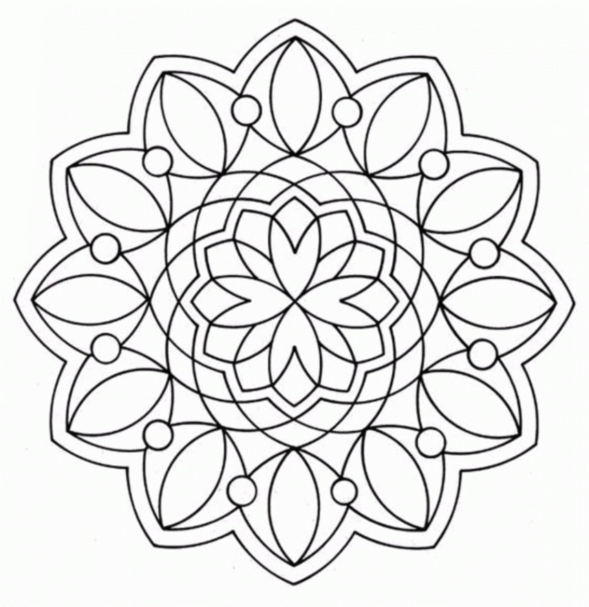 free printable geometric design coloring pages