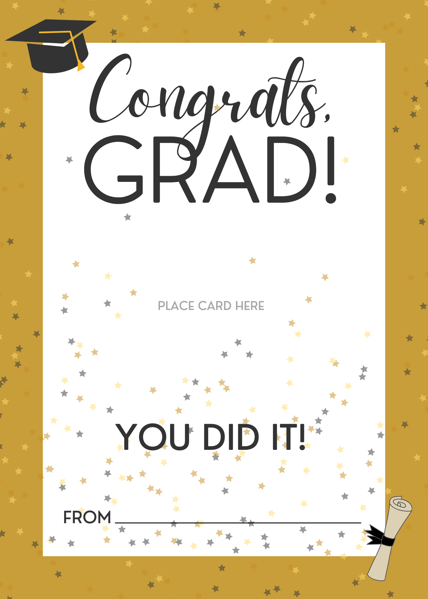 free printable graduation card templates
