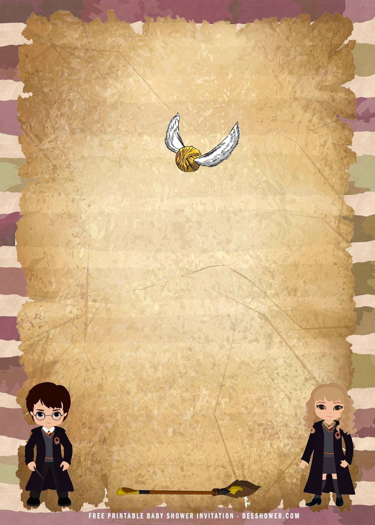 Free FREE Printable Harry Potter Baby Shower Invitation Templates 