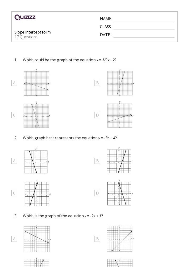 Free Graphing Slope Intercept Worksheet Download Free Graphing Slope 