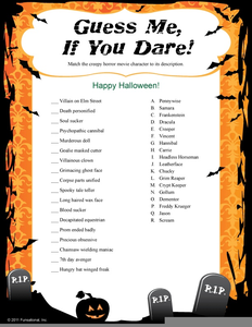 Free Halloween Games Printable