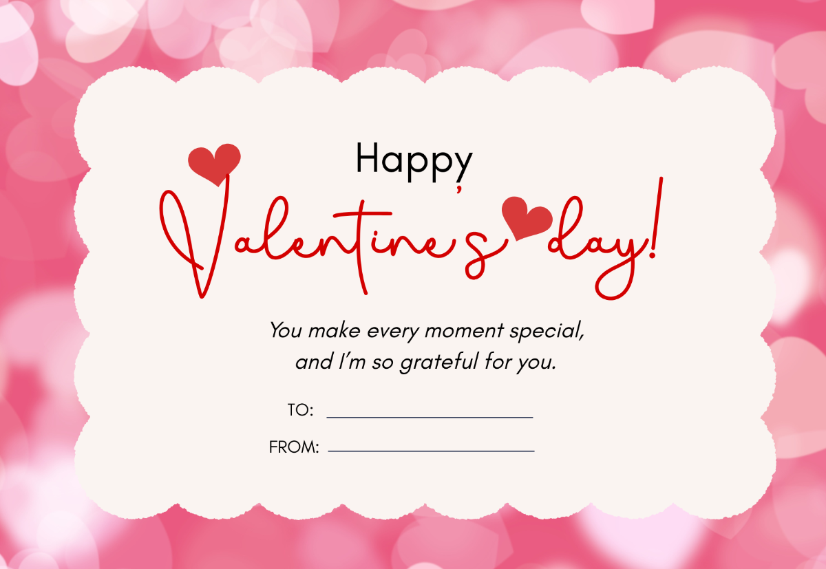 Free Happy Valentine 39 s Day Card Template To Edit Online
