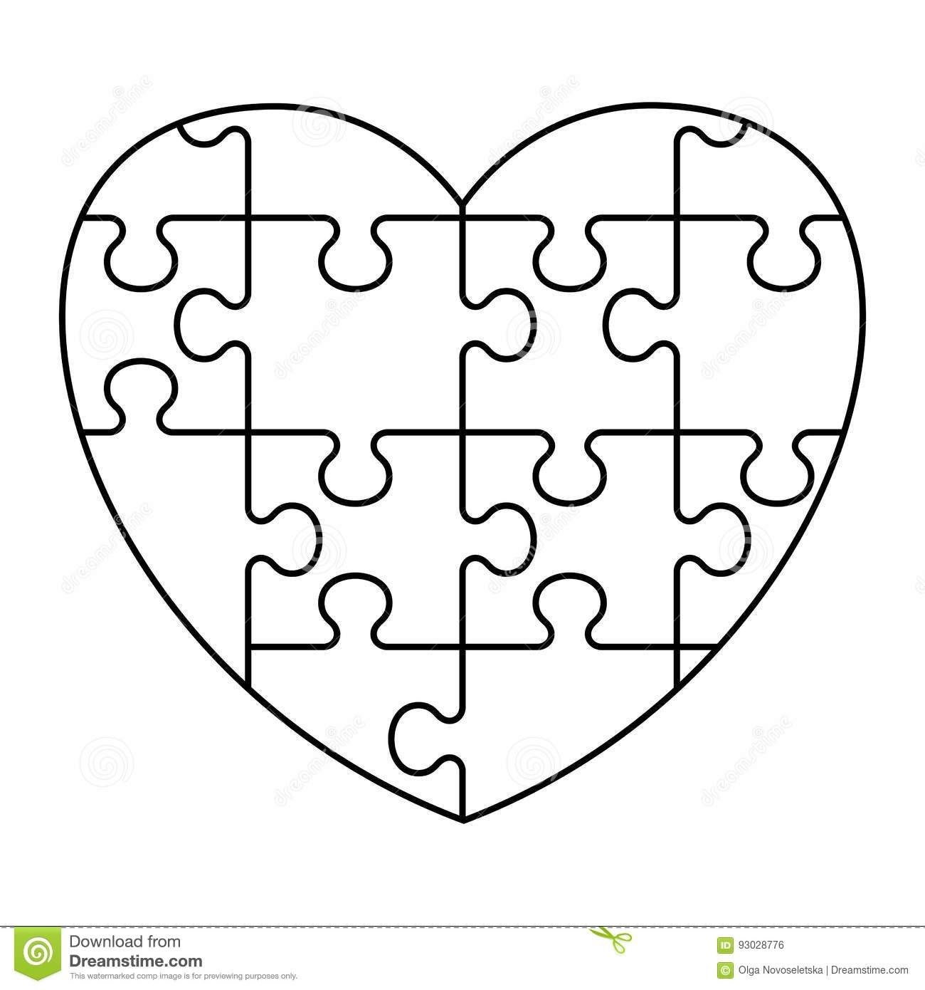 Free Heart Shaped Puzzle Template Artofit