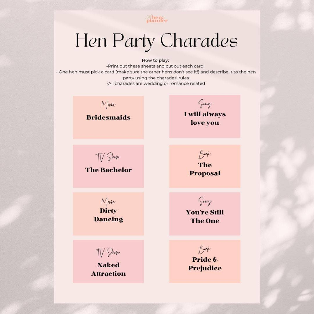 Free Hen Party Game Downloads Printables TheHenPlanner The 