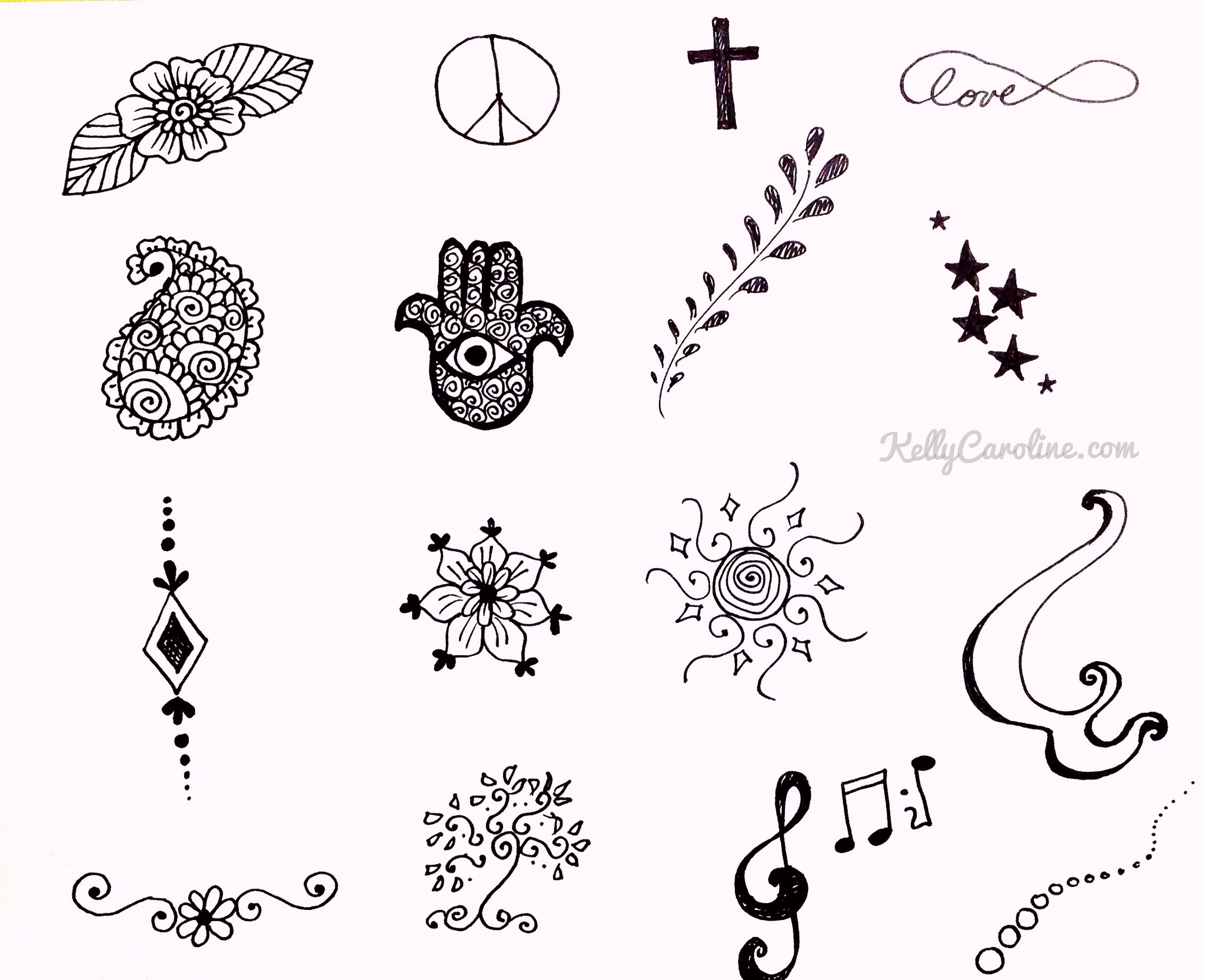 beginner henna designs printable
