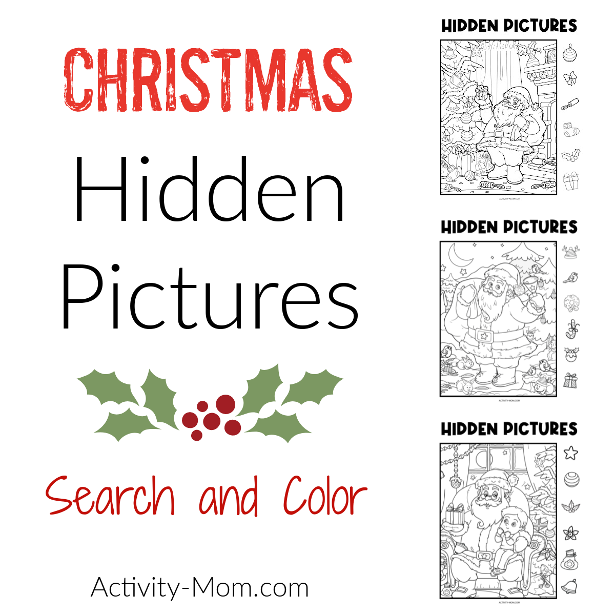 christmas hidden picture printables
