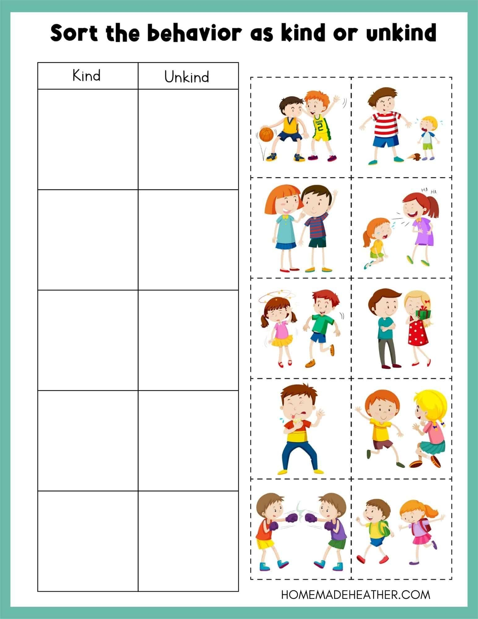 Free Kindness Activity Printable Kindness Activities Friendship