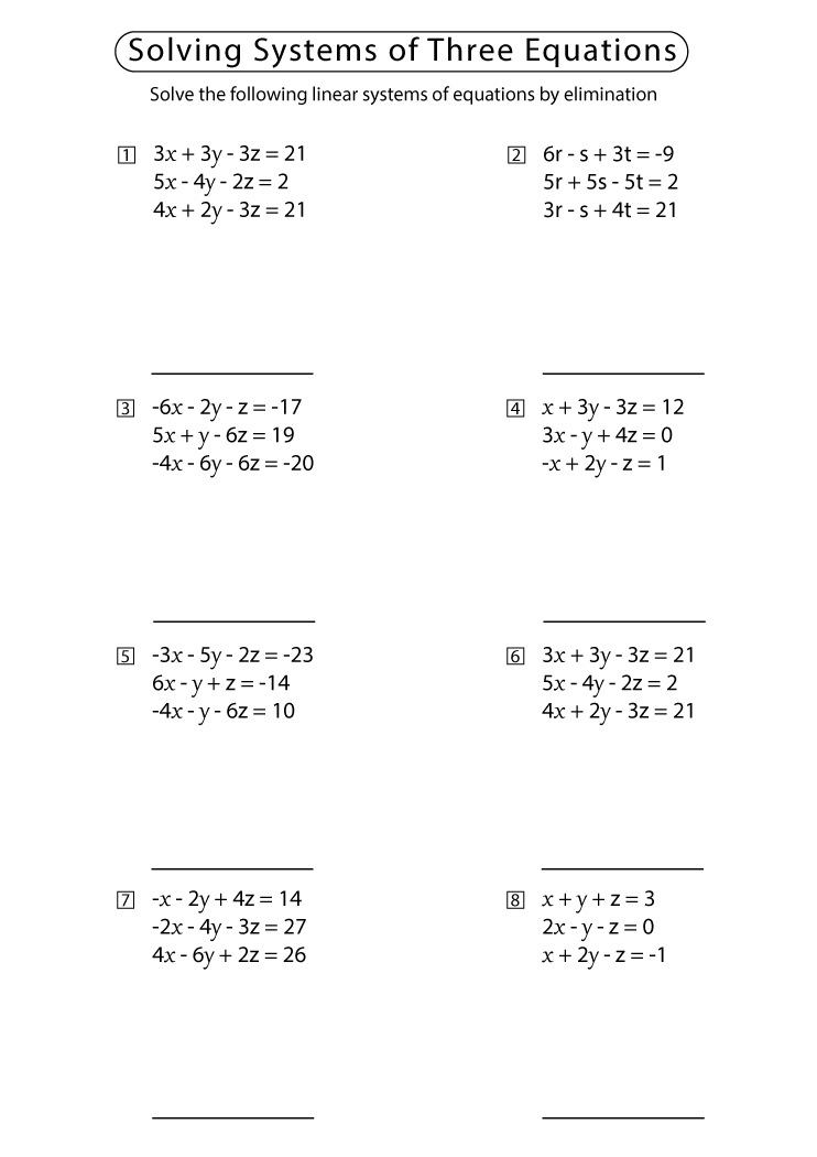 Free Linear Equations In Two Variables Worksheet With Answers Download 