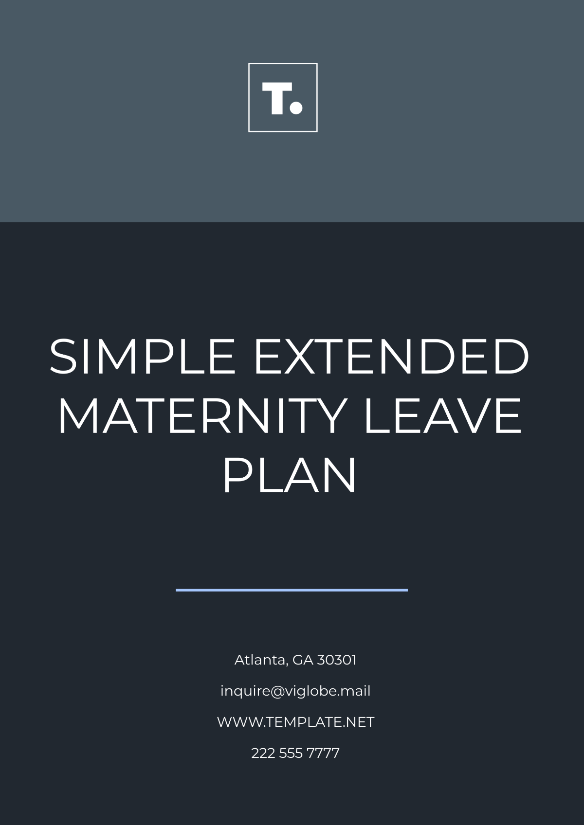 Free Maternity Leave Plan Templates Editable And Printable