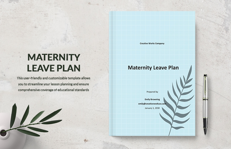 Free Maternity Leave Plan Templates Editable And Printable
