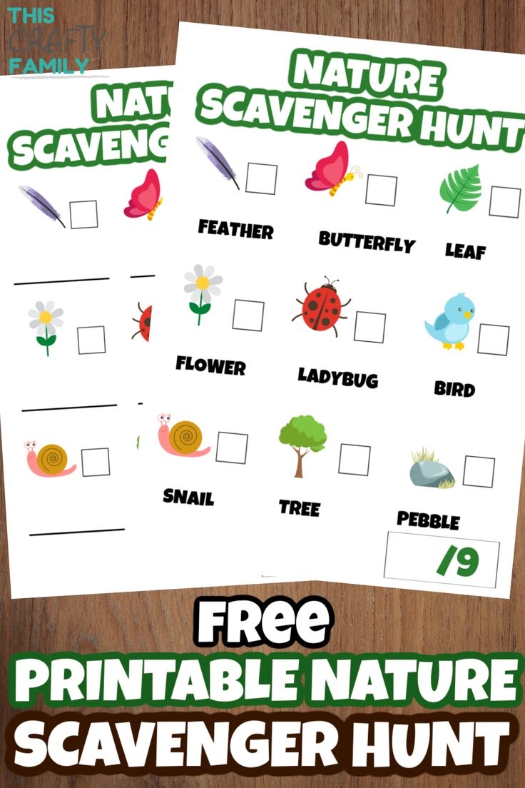 Free Nature Scavenger Hunt Printable In 2022 Spring Crafts Preschool 