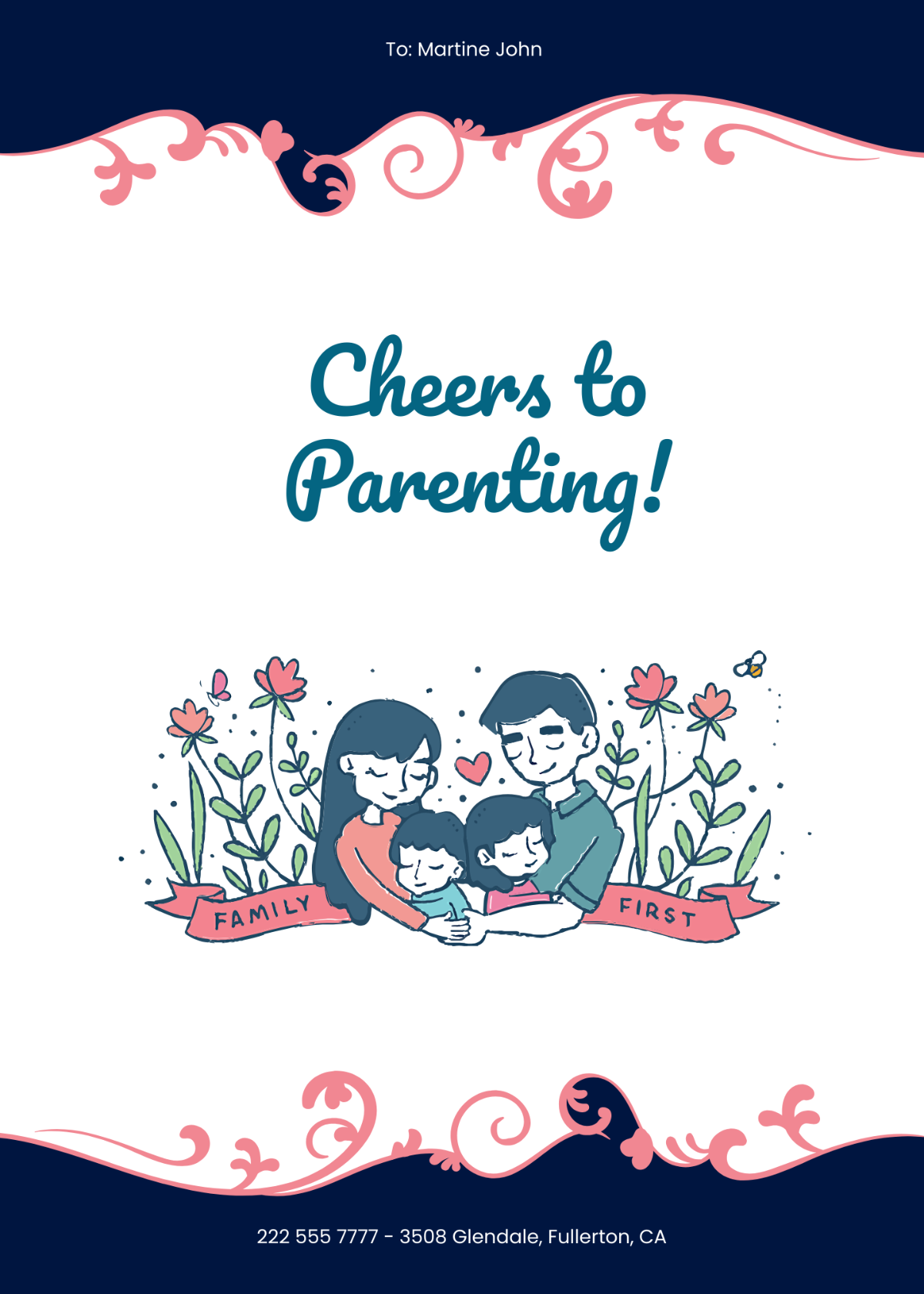 Free New Baby Love Card Template To Edit Online