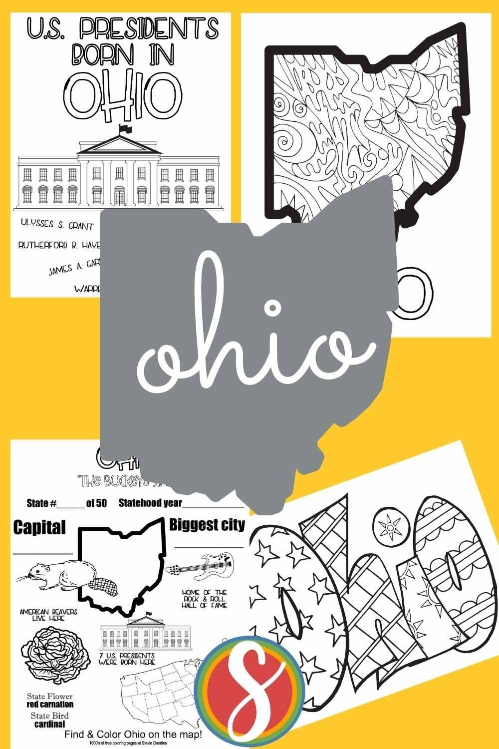 Free Ohio Printable Coloring Page Activities Stevie Doodles Free