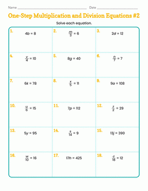 Free One Step Equation Worksheet Generator Download Free One Step 