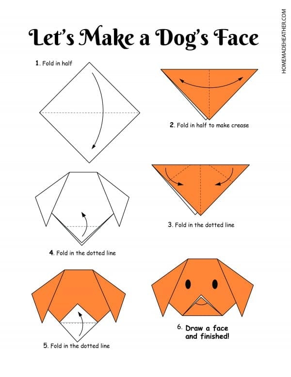 Free Origami Animal Printable Designs Homemade Heather Worksheets 