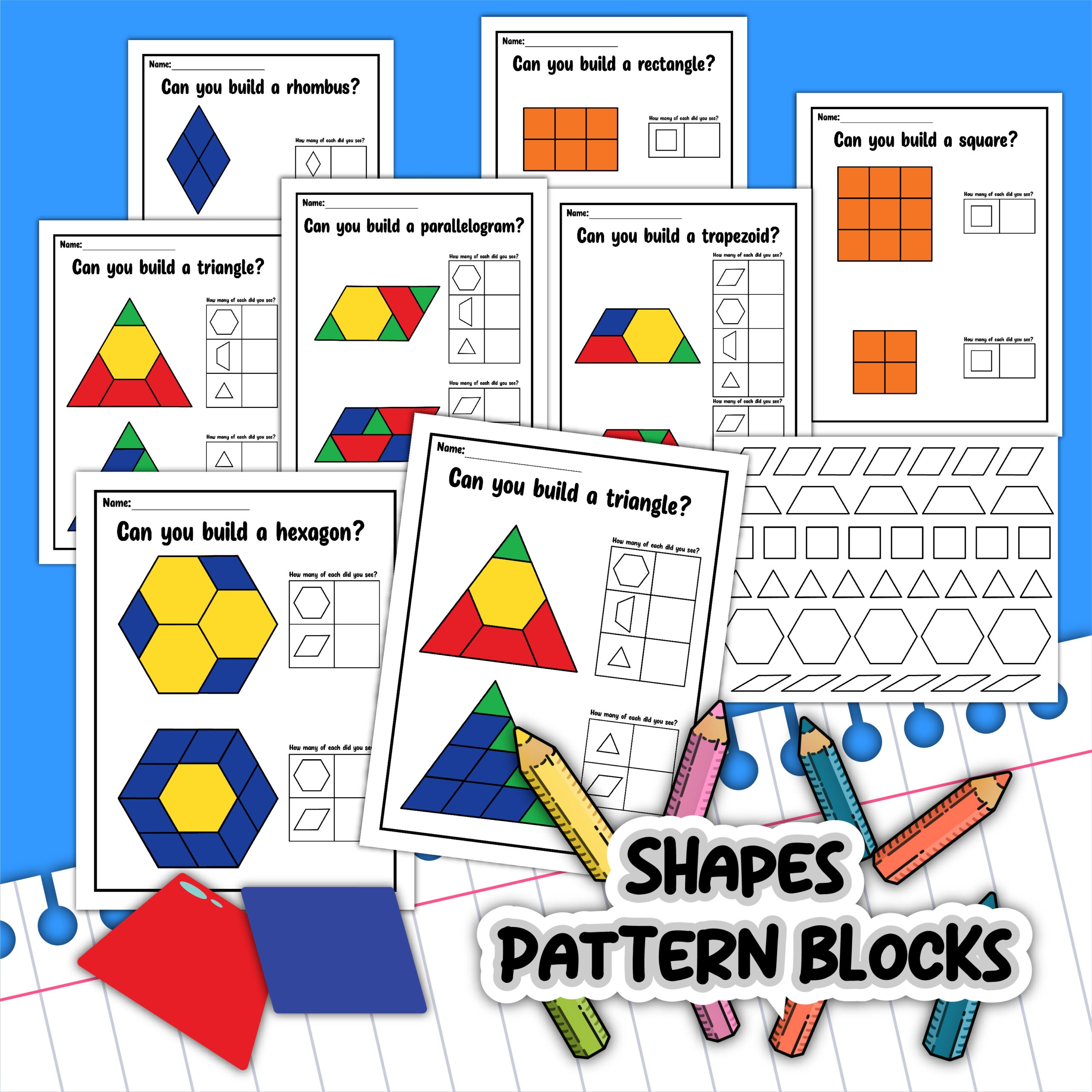 Free Pattern Block Worksheet Third Grade Download Free Pattern Block 