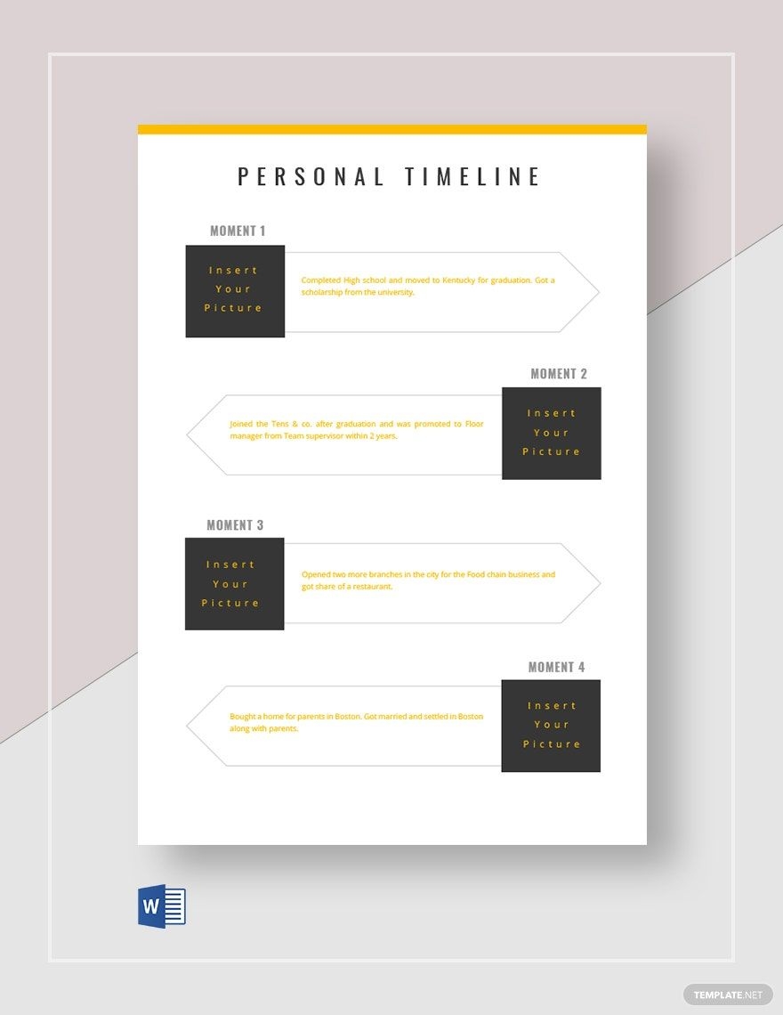 FREE Personal Timeline Templates Download In Word Google Docs Excel 