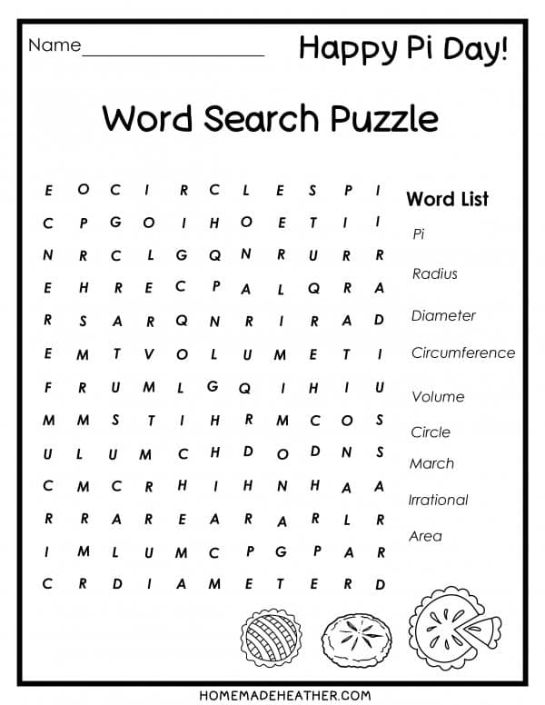Free Pi Day Activity Printables Homemade Heather Worksheets Library