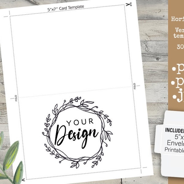 Free Printable 5x7 Card Template Etsy