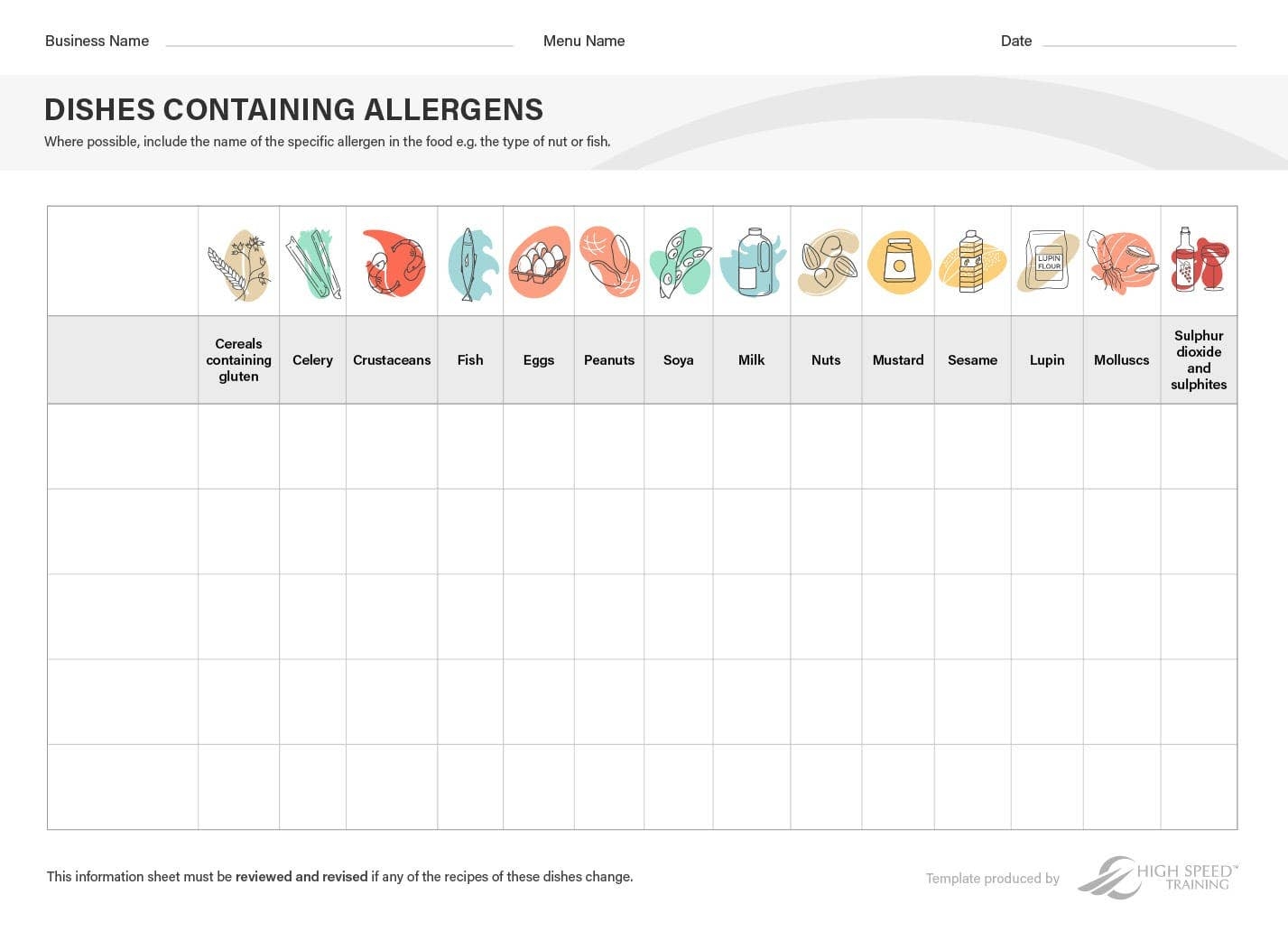 Free Printable Allergy Card Template