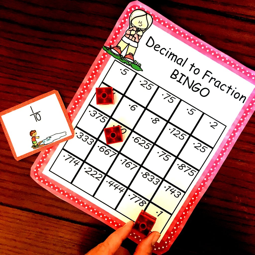 FREE Printable And Low Prep Fraction To Decimal Game
