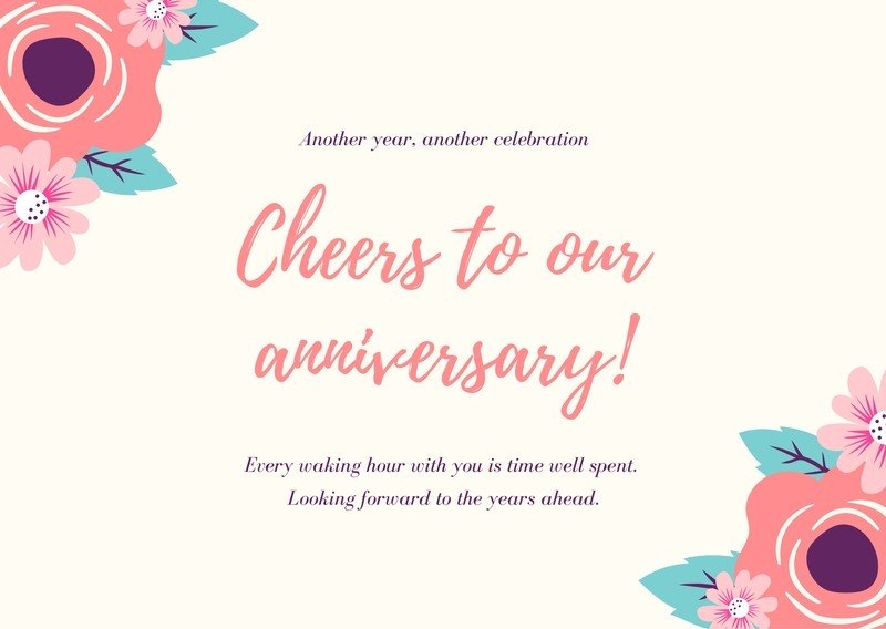 printable anniversary card template