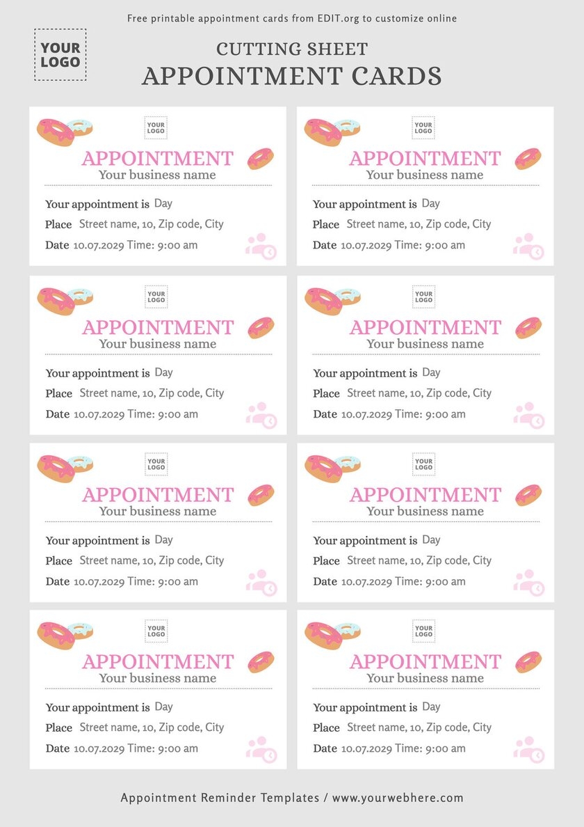Free Printable Appointment Card Templates 47 OFF