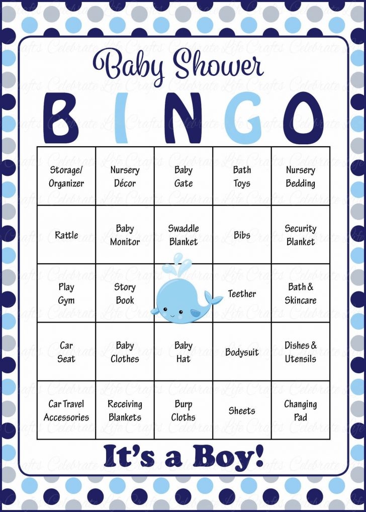 free printable games for baby shower bingo