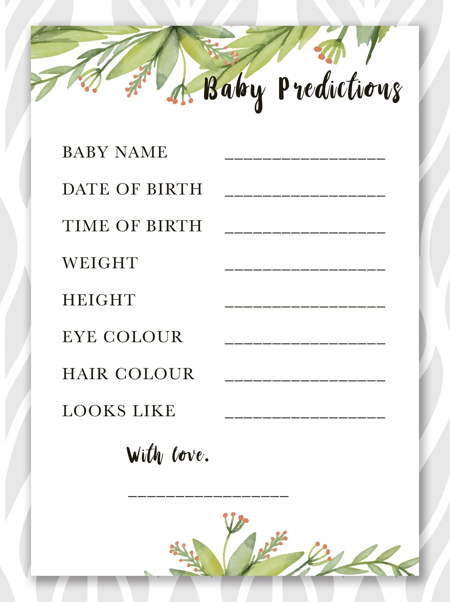 free printable games for baby shower