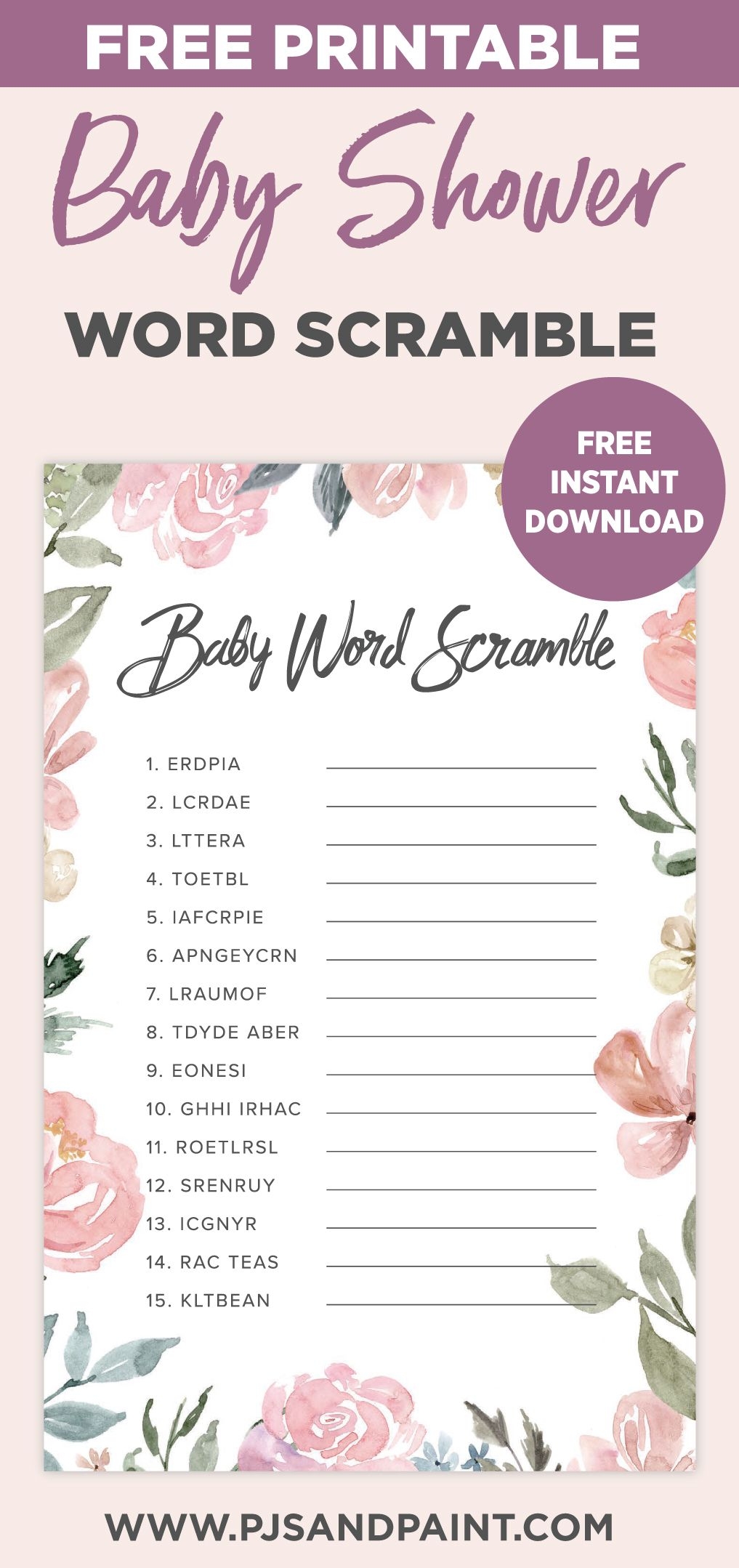 Free Printable Baby Shower Games Download Fun Printable Baby Shower