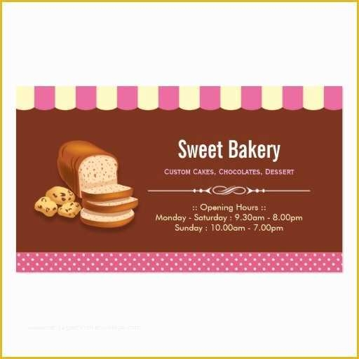 free printable bakery business card templates