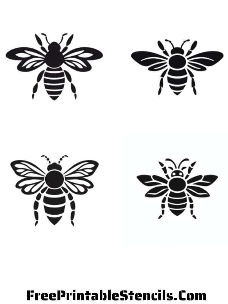 Free Printable Bee Stencils And Silhouettes Free Printable Stencils